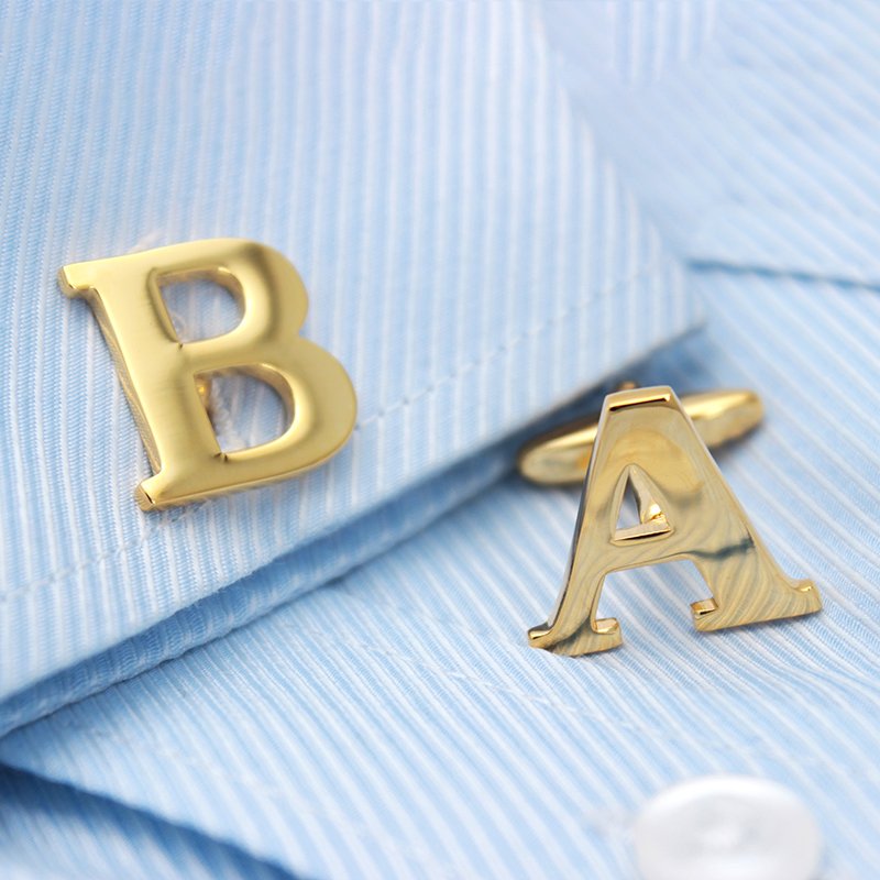 Golden Alphabets Cufflinks