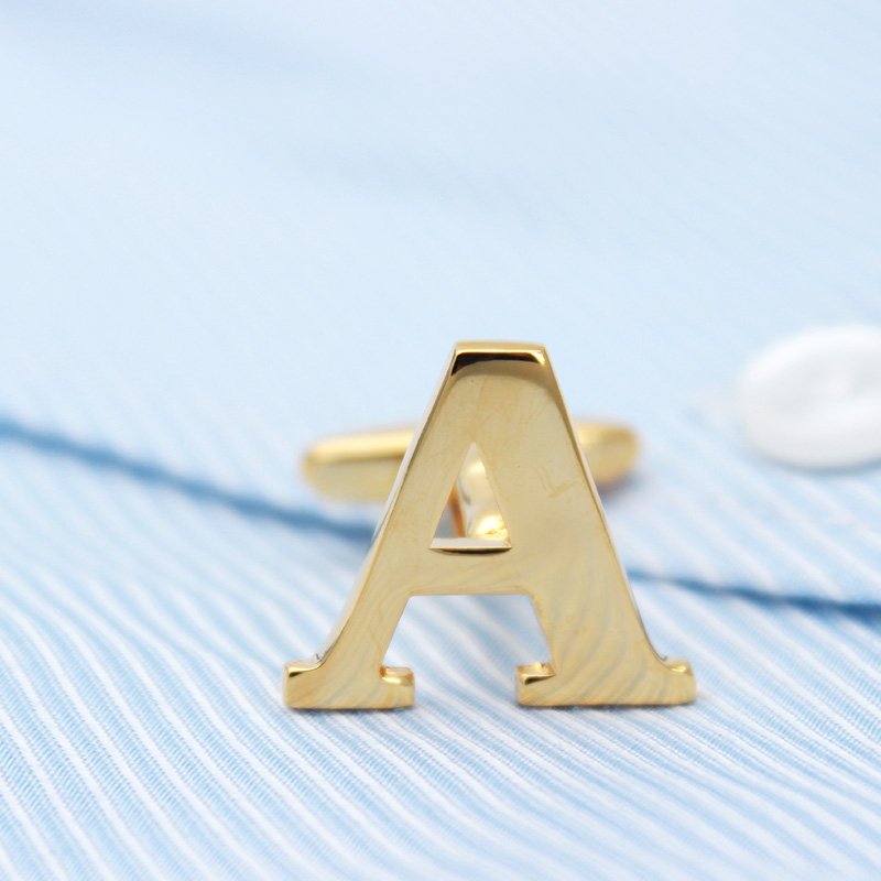 Golden Alphabets Cufflinks