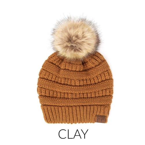 CC Trending Plush Pom Unisex Beanies Hats