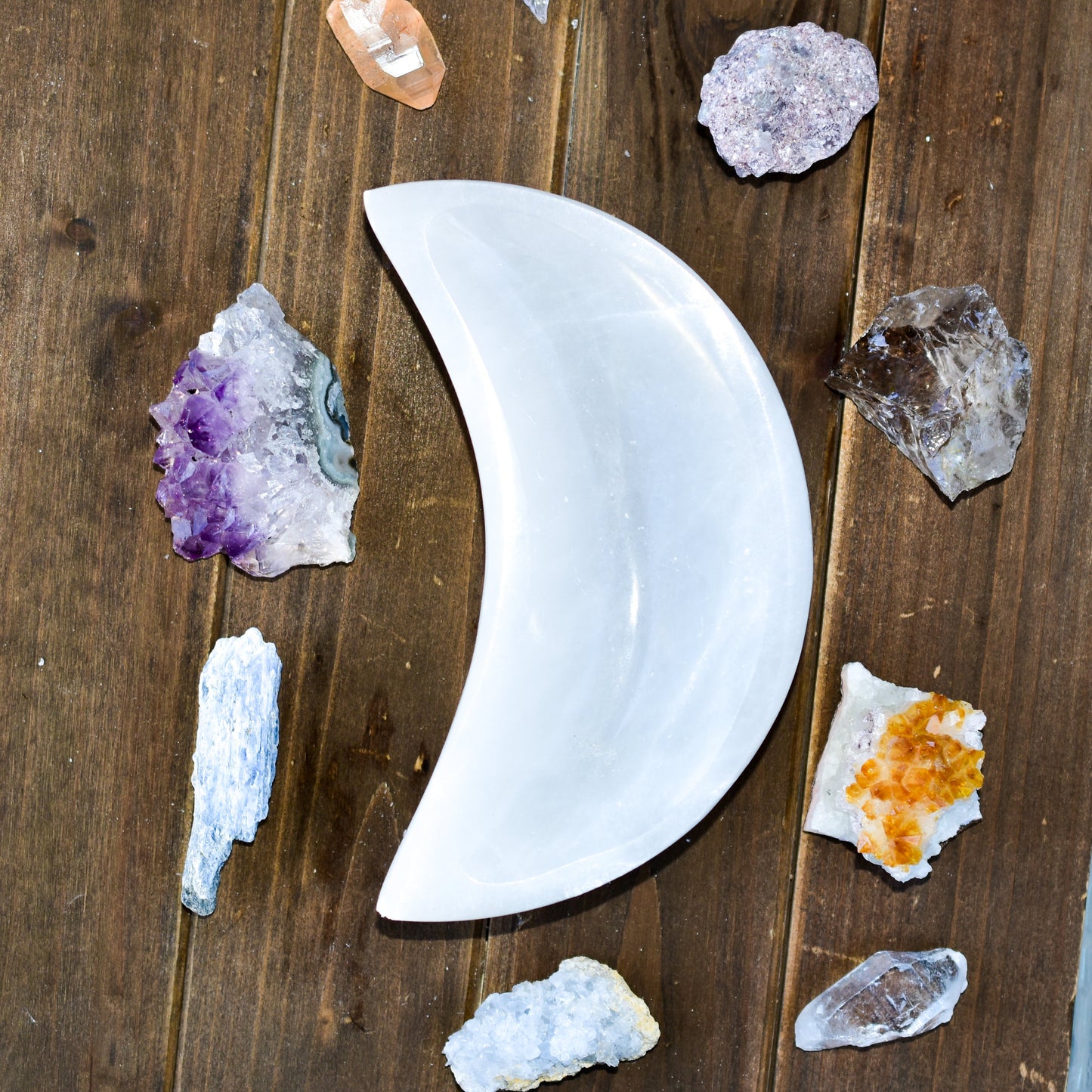 NEW Selenite Moon Bowls