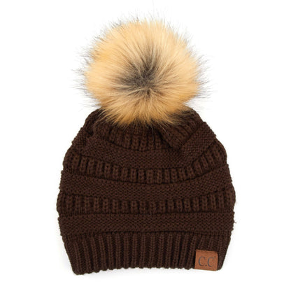 CC Trending Plush Pom Unisex Beanies Hats