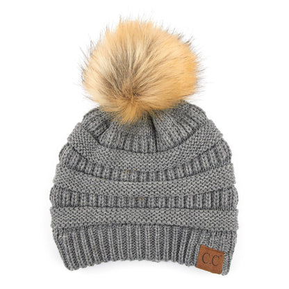 CC Trending Plush Pom Unisex Beanies Hats