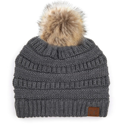 CC Trending Plush Pom Unisex Beanies Hats