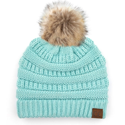 CC Trending Plush Pom Unisex Beanies Hats