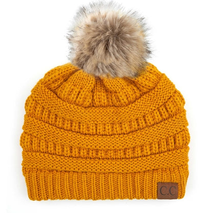 CC Trending Plush Pom Unisex Beanies Hats