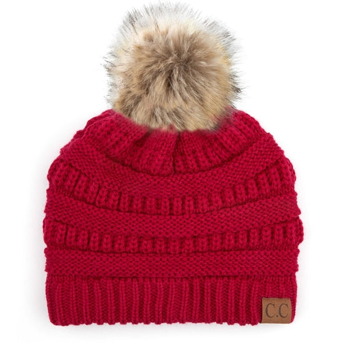 CC Trending Plush Pom Unisex Beanies Hats