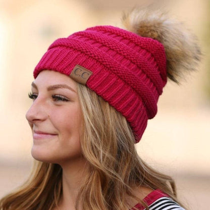 CC Trending Plush Pom Unisex Beanies Hats