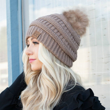 CC Trending Plush Pom Unisex Beanies Hats