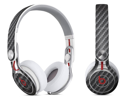 Textured Black Carbon Fiber - Full Body Skin Decal Wrap Kit for Beats