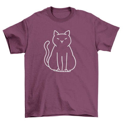 Minimalist cat t-shirt