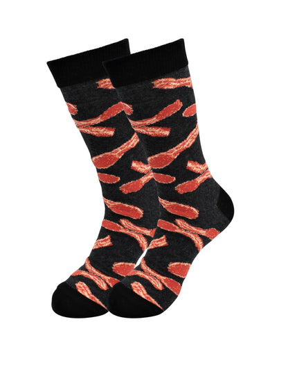 Cozy Designer Trending Food Socks - Bacon - for Men and Women