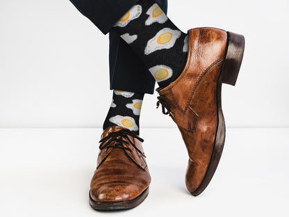 Cozy Designer Trending  Food Socks - Eggs - for Men and Women