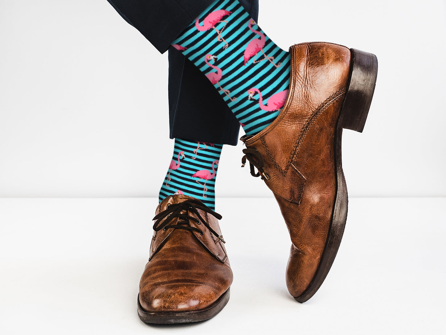 Casual Designer Trending Animal Socks - Flamingo for Men and Women