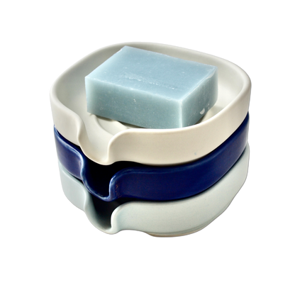 Self-Draining Porcelain Soap Dish