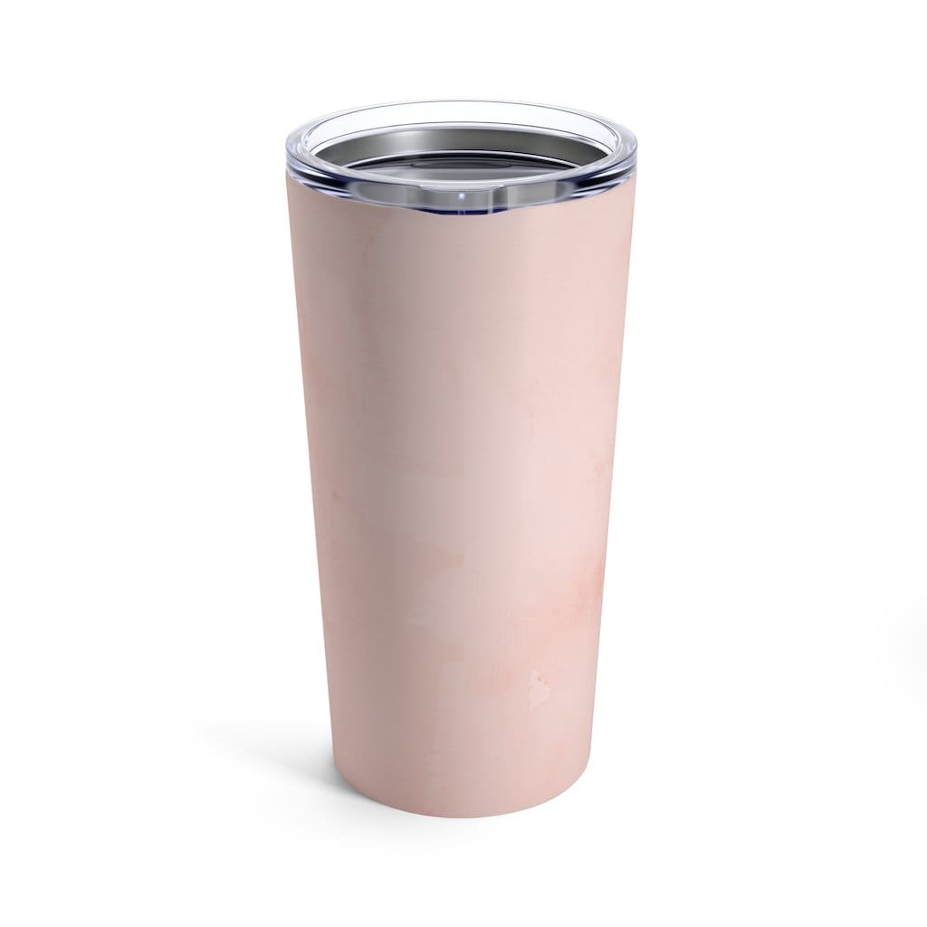 Insulated Tumbler - 20oz - Peach Marble Hello Peace - Travel Mug